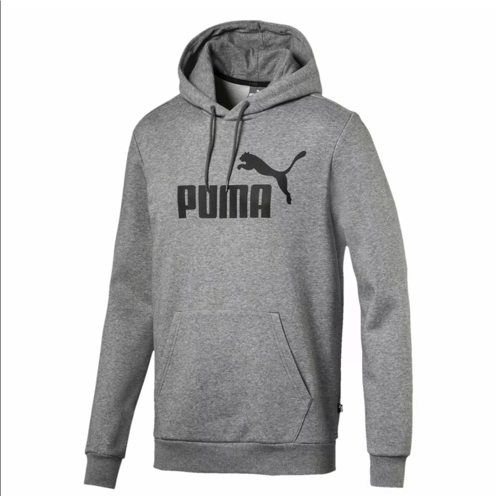 Men's Puma Essentials Big Logo Hoodie Grey